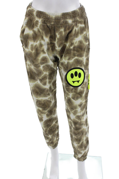 Barrow Womens Cotton Tie Dye Drawstring Jogger Sweatpants Green Size XS