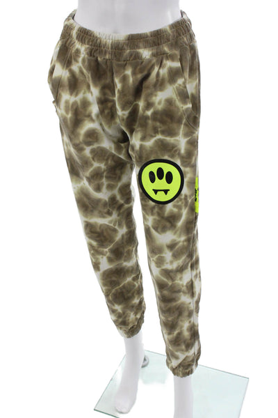 Barrow Womens Cotton Tie Dye Drawstring Jogger Sweatpants Green Size XS