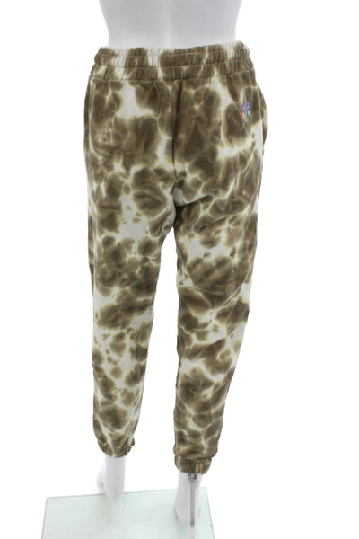 Barrow Womens Cotton Tie Dye Drawstring Jogger Sweatpants Green Size XS