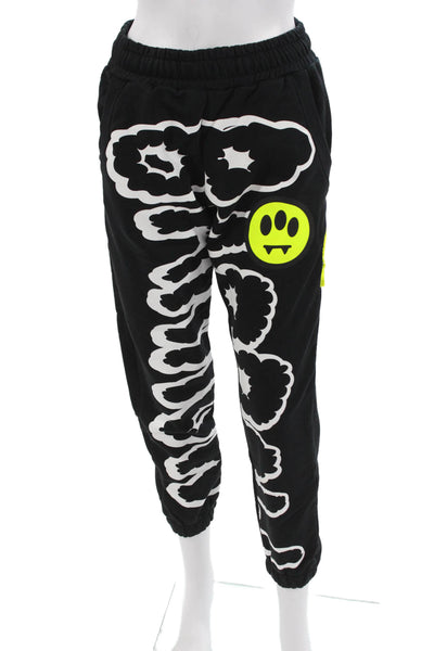 Barrow Womens Cotton Graphic Print Jogger Sweatpants Black Size XS