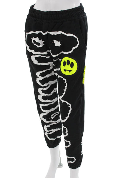 Barrow Womens Cotton Graphic Print Jogger Sweatpants Black Size XS