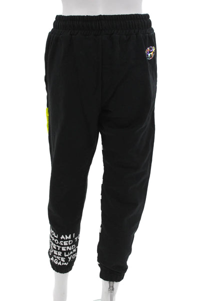 Barrow Womens Cotton Graphic Print Jogger Sweatpants Black Size XS