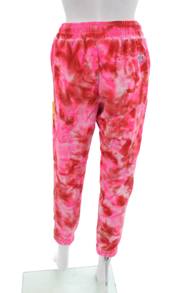 Barrow Womens Tie Dye Drawstring Jogger Sweatpants Size Pink Size XS