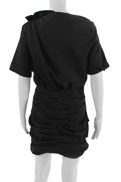 Isabel Marant Etoile Women Sheath Mini Dress Black Wool Size 38