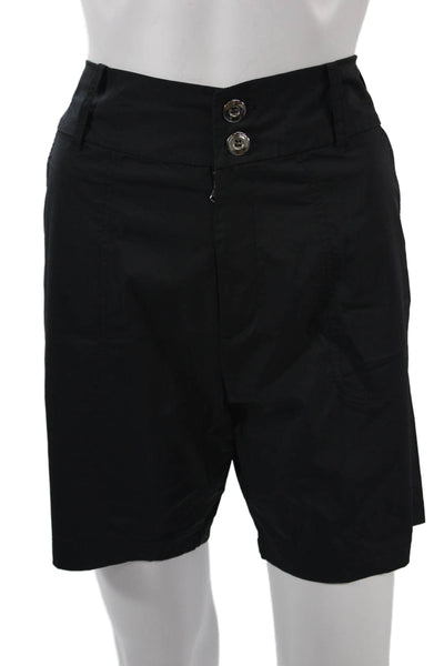 InPhorm Unisex Black Classic Shorts Button Closure Nylon Spandex Size M