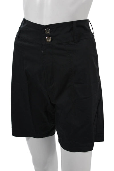 InPhorm Unisex Black Classic Shorts Button Closure Nylon Spandex Size M
