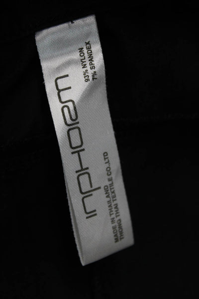 InPhorm Unisex Black Classic Shorts Button Closure Nylon Spandex Size M