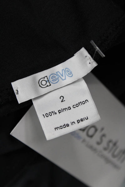 Aeve Womens Black Pima Cotton Pants Size S