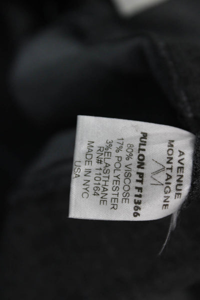 Avenue Montaigne Womens Dark Gray Ankle Cropped Leggings Size 12
