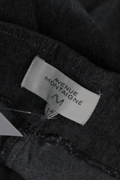 Avenue Montaigne Womens Dark Gray Ankle Cropped Leggings Size 12