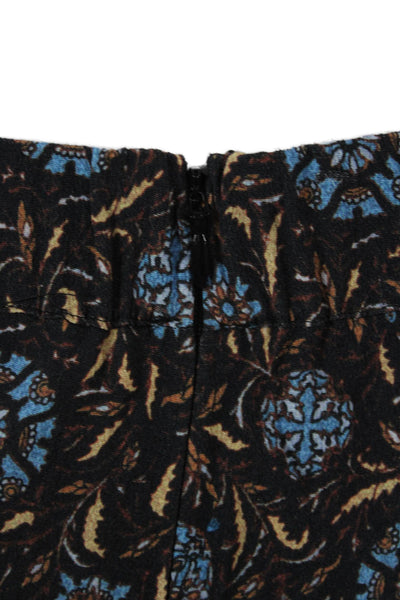 BOTEH Women Black Floral Bohemian Lenzing Viscose Long Pants Size 3