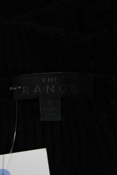 The Range Unisex Black Wool Mock Neck Pullover Long Sleeve Grunge Size M