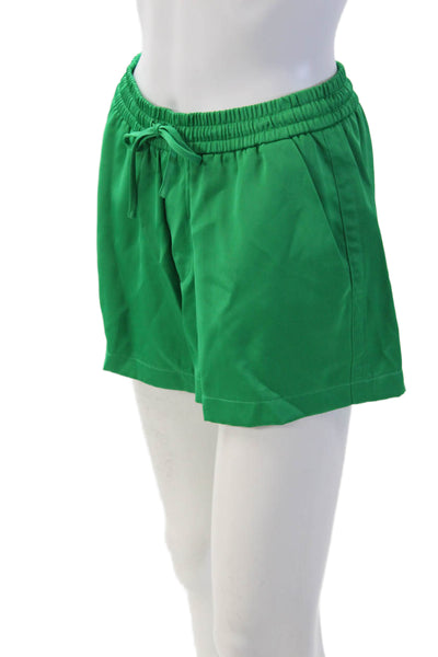 Zara Unisex Sweat Shorts Green Drawstring Beach Size S
