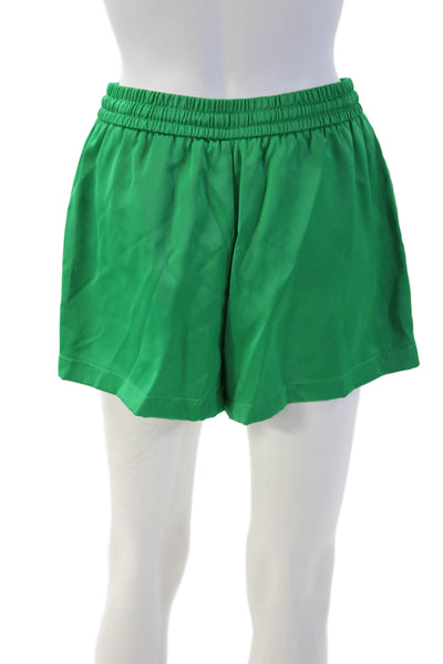 Zara Unisex Sweat Shorts Green Drawstring Beach Size S