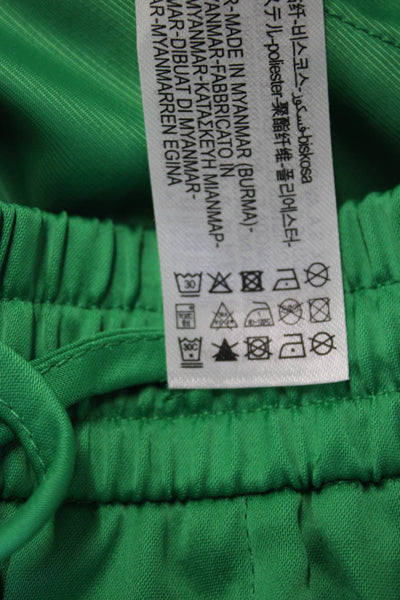 Zara Unisex Sweat Shorts Green Drawstring Beach Size S