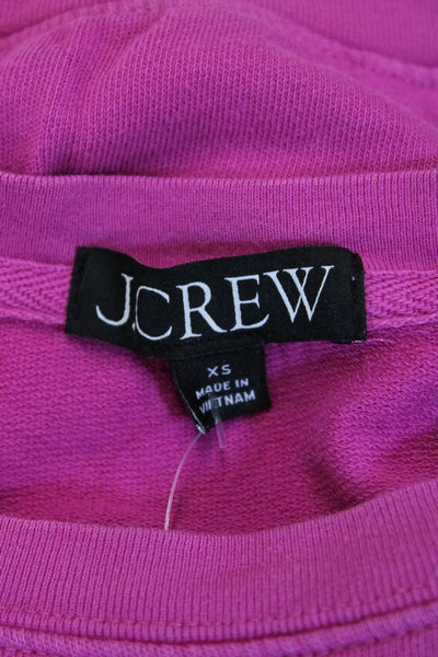 J Crew Womens Pullover Sweatshirt Pink 100% Cotton Crewneck Long Sleeve Size S