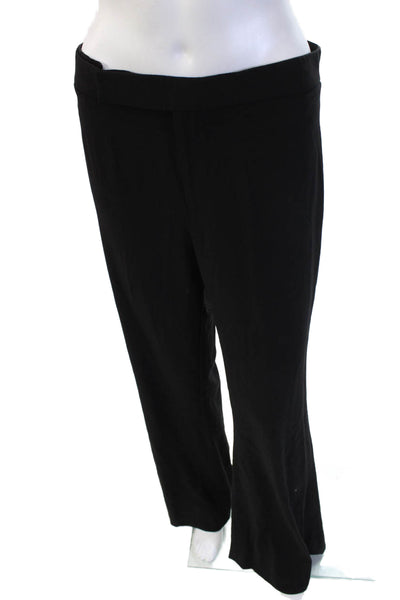Ralph Lauren Collection Womens Dress Pants Black Wool Button Size 10