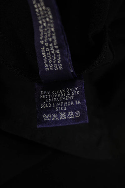 Ralph Lauren Collection Womens Dress Pants Black Wool Button Size 10