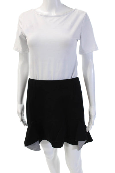 Marni Womens Black Viscose Flare Mini Skirt Size 40