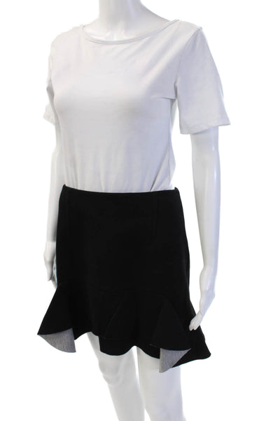 Marni Womens Black Viscose Flare Mini Skirt Size 40