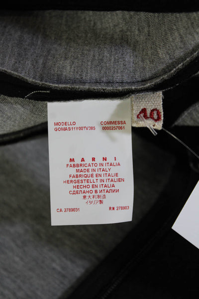 Marni Womens Black Viscose Flare Mini Skirt Size 40