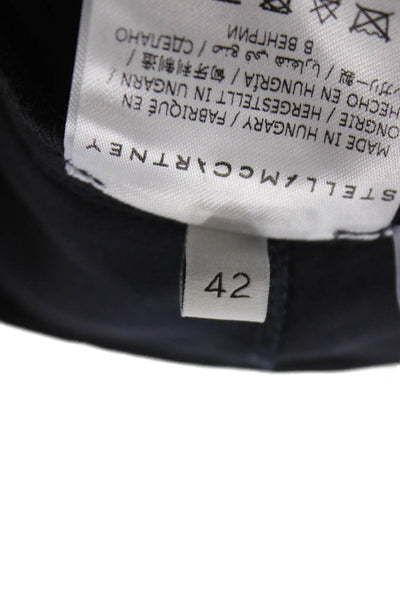 Stella McCartney Womens Sheath Mini Dress Black Long Sleeve Size 42
