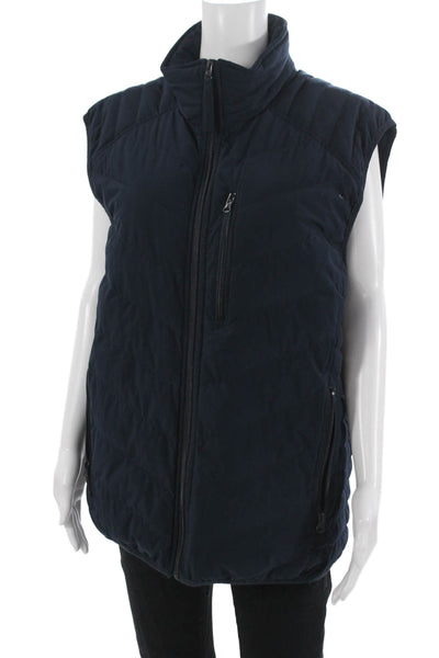 Marc New York Mens Quilted Puffer Jacket Dark Blue Sleeveless Size L