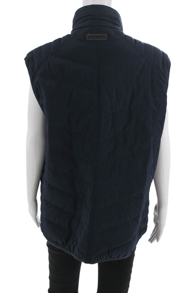 Marc New York Mens Quilted Puffer Jacket Dark Blue Sleeveless Size L