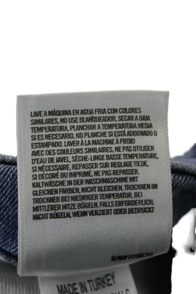 Agolde Womens Ankle Cropped Skinny Jeans Light Blue High Rise Size 26