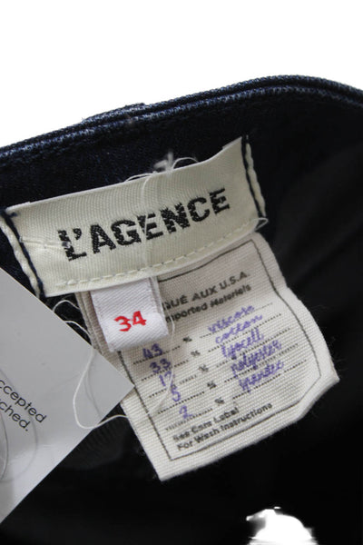 L'Agence Women Ankle Skinny High Rise Dark Blue Jeans Size 34