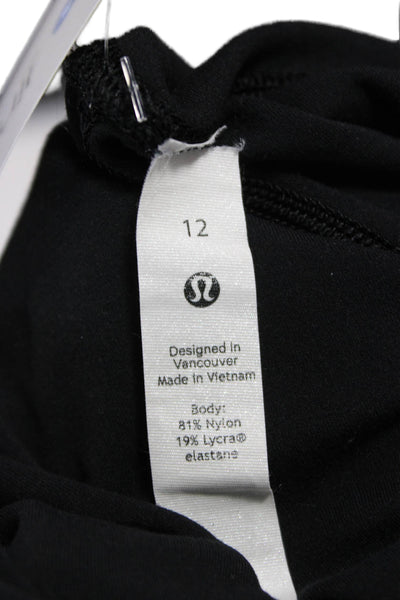 Lululemon Womens Ankle Cropped Black Leggings Size 12