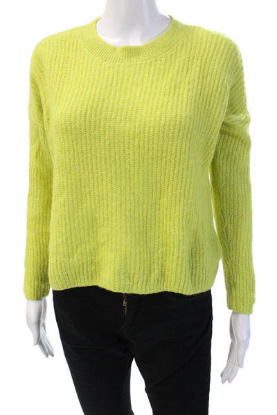 Madewell Unisex Green Pullover Sweater Crew Neck Zip Long Sleeve Size S