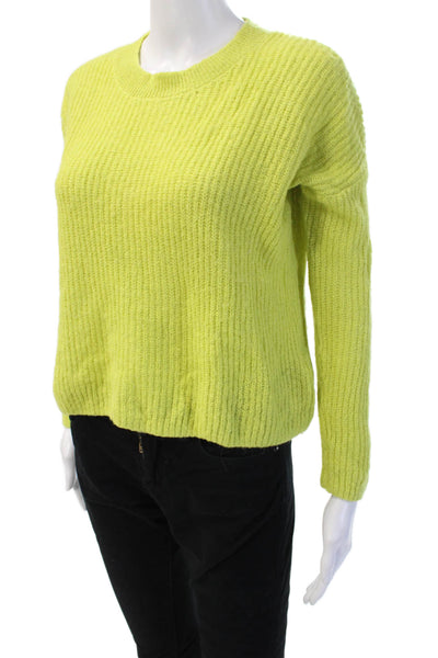 Madewell Unisex Green Pullover Sweater Crew Neck Zip Long Sleeve Size S