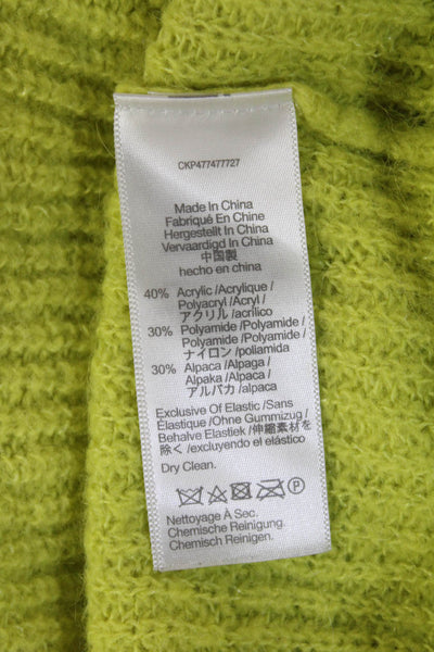 Madewell Unisex Green Pullover Sweater Crew Neck Zip Long Sleeve Size S