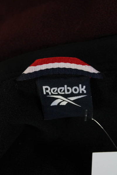 Reebok Womens High Neck Zip Front Sleeveless Black Sports Vest Polyester Size S