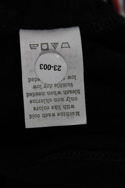 Goldie Womens Basic Black Pima Cotton Crew Neck Cap Sleeve T-Shirt Size S