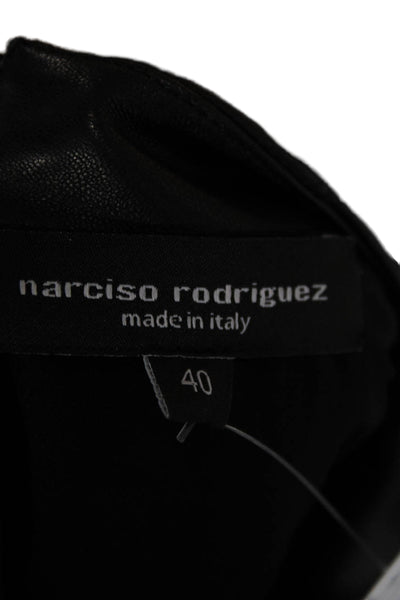 Narciso Rodriguez Women A-Line Silk Black Knee Length Dress Size 40