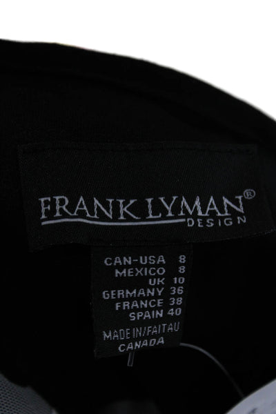 Frank Lyman Women Sheath Tank Dress Black Floral Sleeveless Mid Calf Size 8