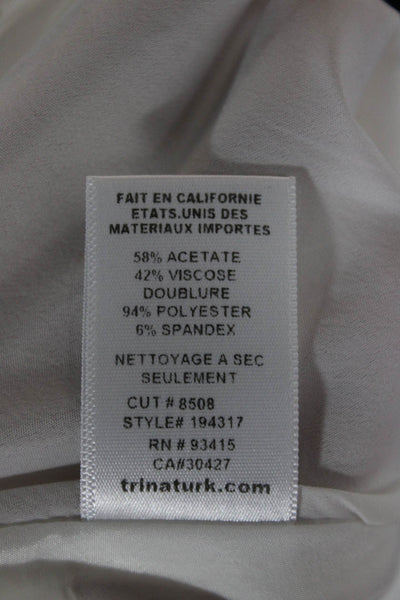 Trina Turk Women Slip Dress Multi Color Striped V-Neck Sleeveless Short Size S