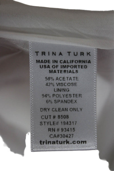 Trina Turk Women Slip Dress Multi Color Striped V-Neck Sleeveless Short Size S