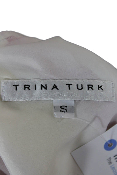 Trina Turk Women Slip Dress Multi Color Striped V-Neck Sleeveless Short Size S