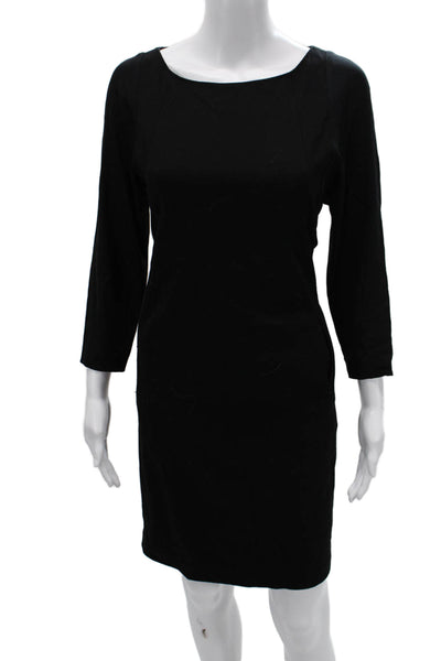 Elie Tahari Womens Sheath Dress Black 3/4 Sleeve Petite Size S