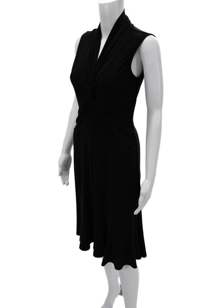 Joseph Ribkoff Womens Fit & Flare Tank Dress Black V-Neck Sleeveless Size 6