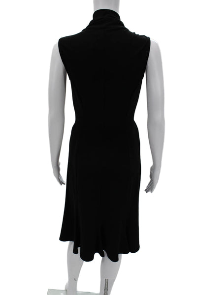 Joseph Ribkoff Womens Fit & Flare Tank Dress Black V-Neck Sleeveless Size 6