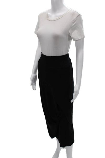 Simpli Womens Tulip Midi Skirt Black 94% Polyester 6% Spandex Size 8
