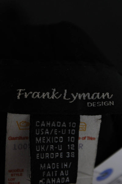 Frank Lyman Womens Dress Pants Black Size 10