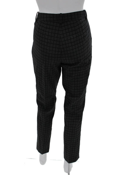 Brooks Brothers Womens Ankle Dress Pants Dark Gray Check Size 4