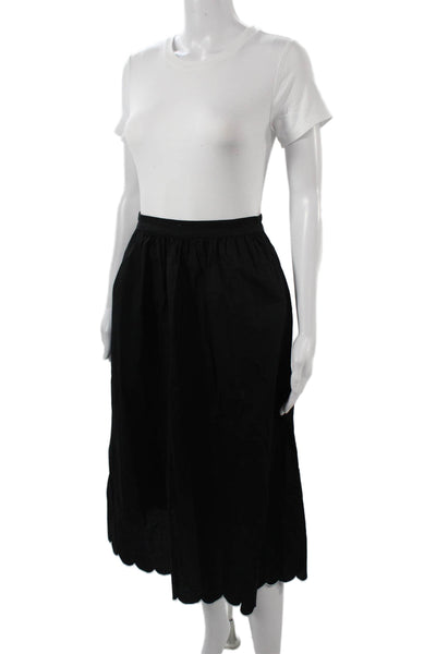 Wayf Womens A-Line Midi Skirt Black Size XS