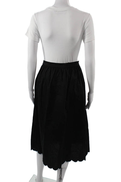 Wayf Womens A-Line Midi Skirt Black Size XS