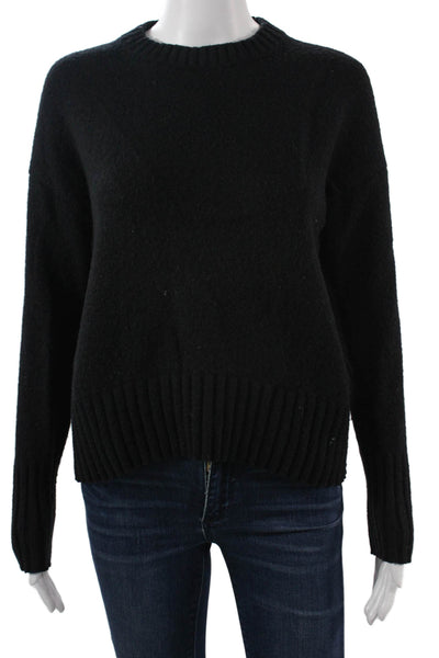 Allsaints Unisex Pullover Black Crew Neck Long Sleeve 70% Cashmere Size XS